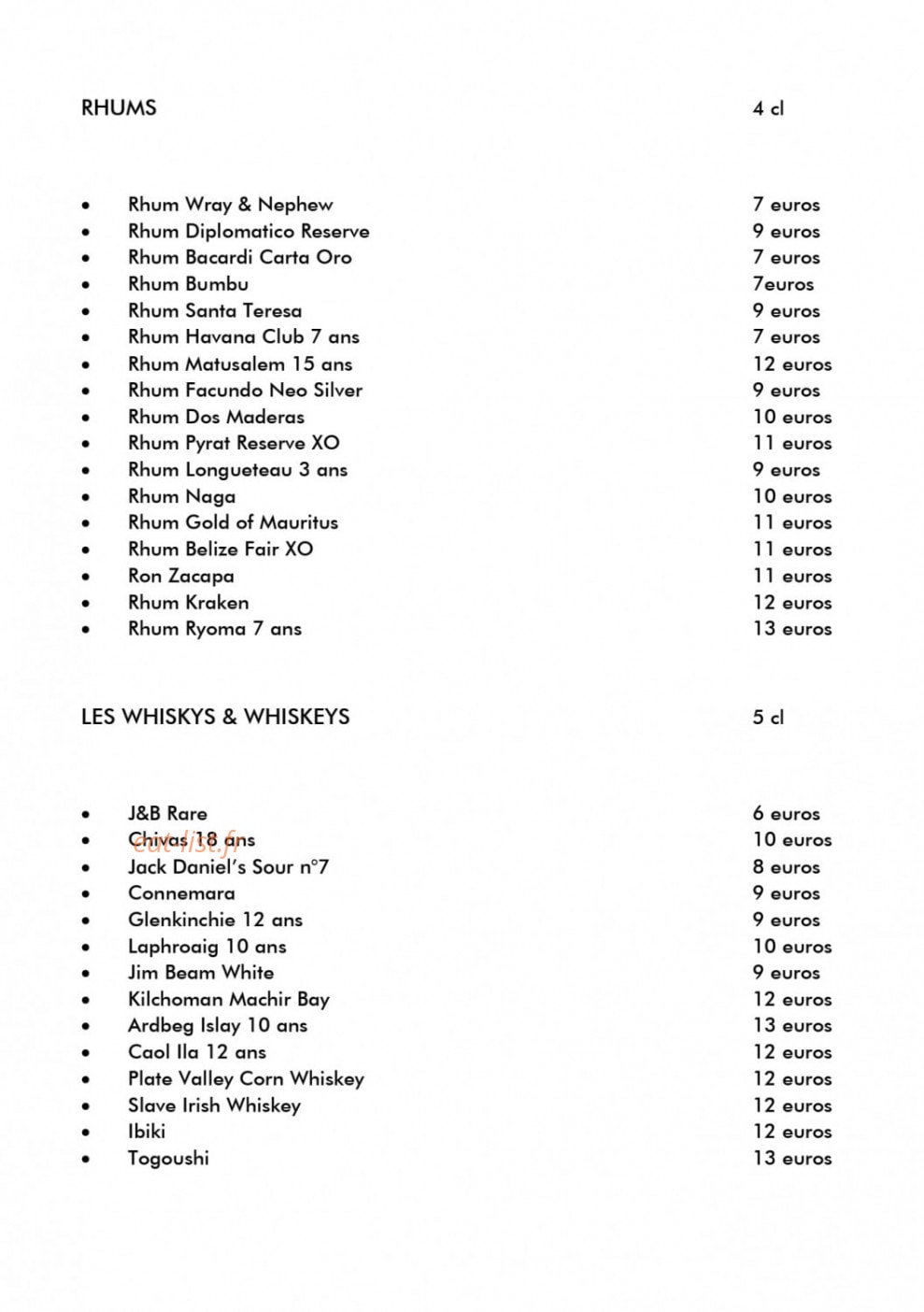 Ida Restaurant — carte page 18