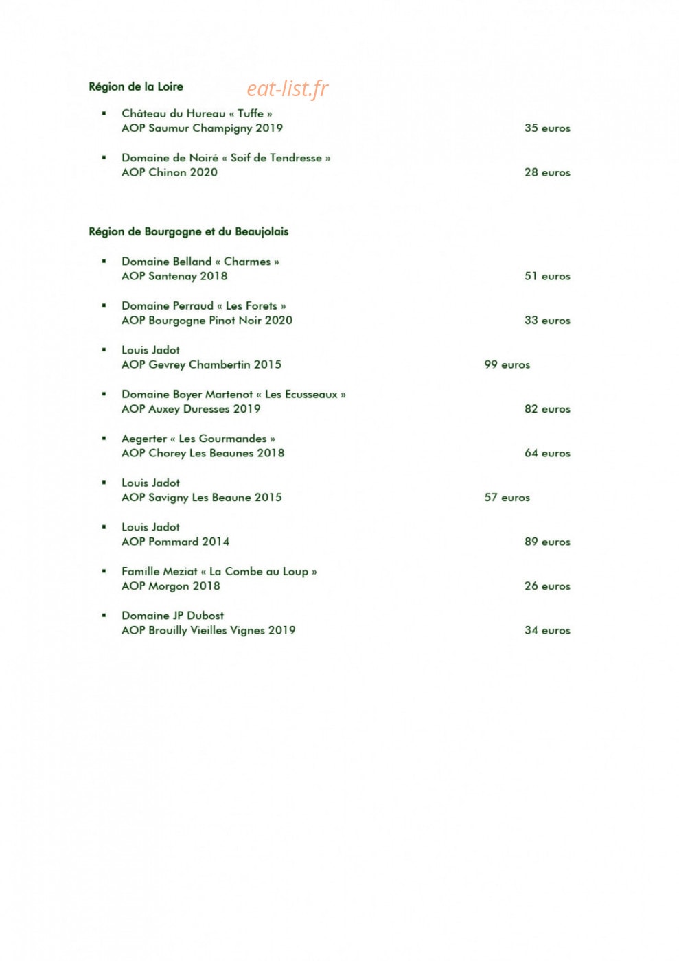 Ida Restaurant — carte page 7