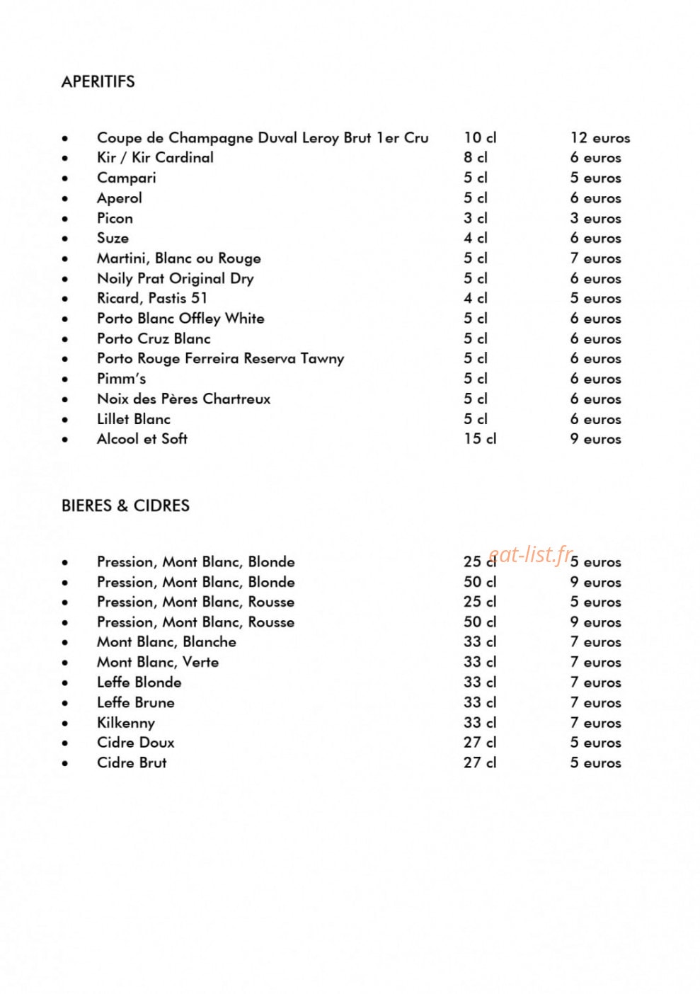 Ida Restaurant — carte page 16