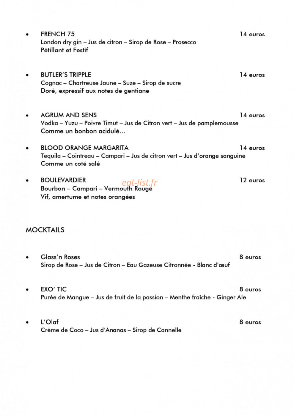 Ida Restaurant — carte page 15