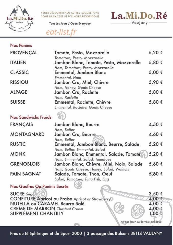La Mi Do Re — carte page 2