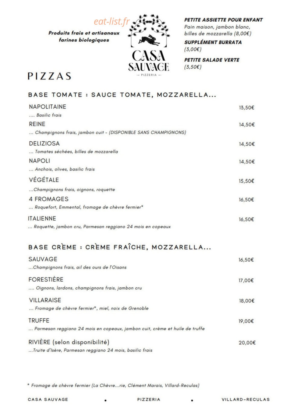 Casa Sauvage — carte page 1
