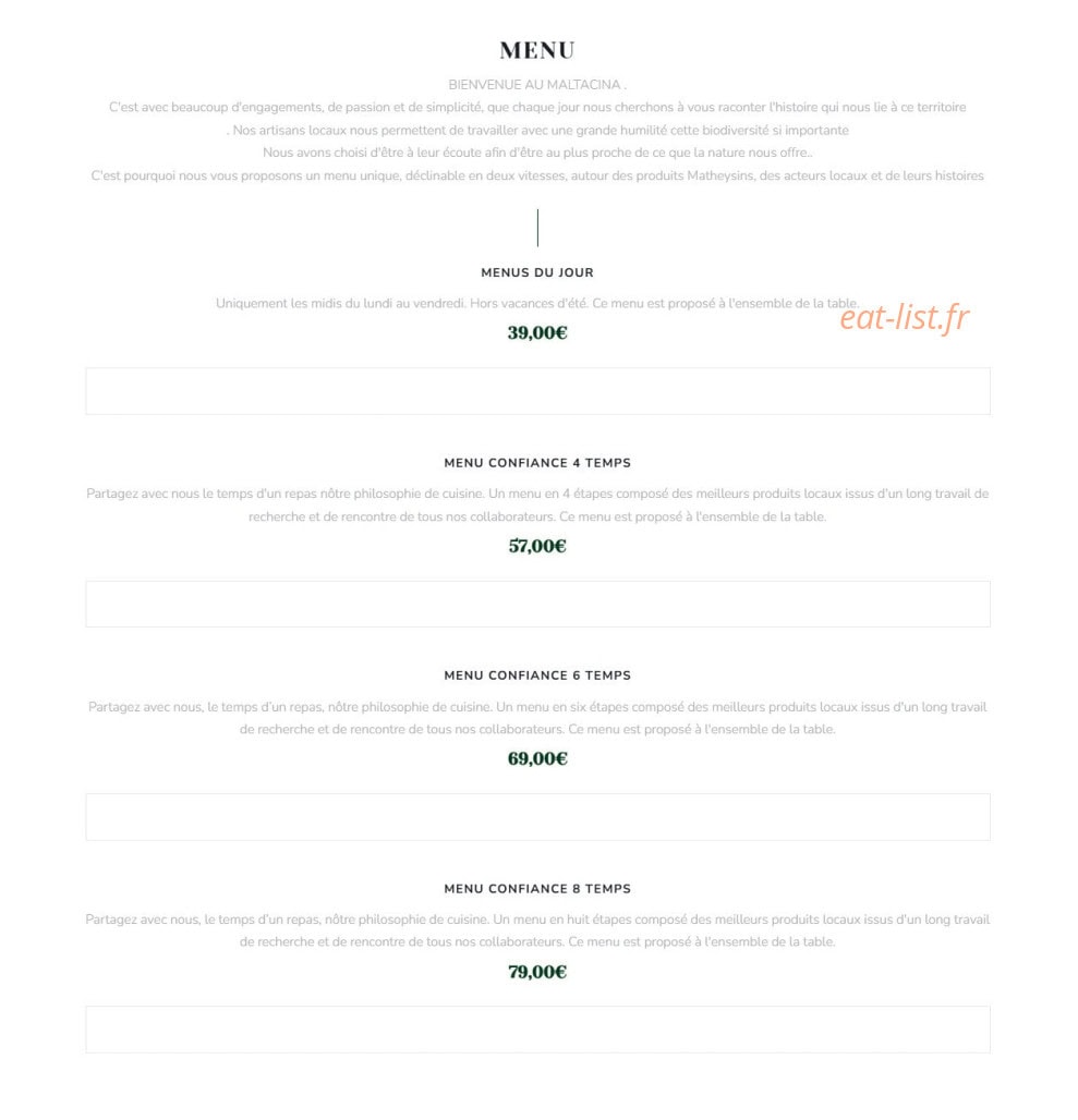 Maltacina — carte page 2