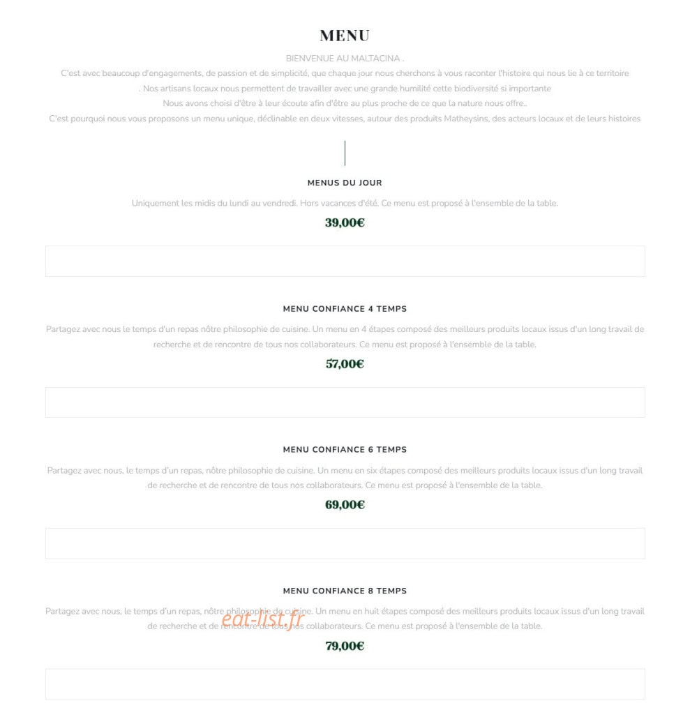 Maltacina — carte page 1