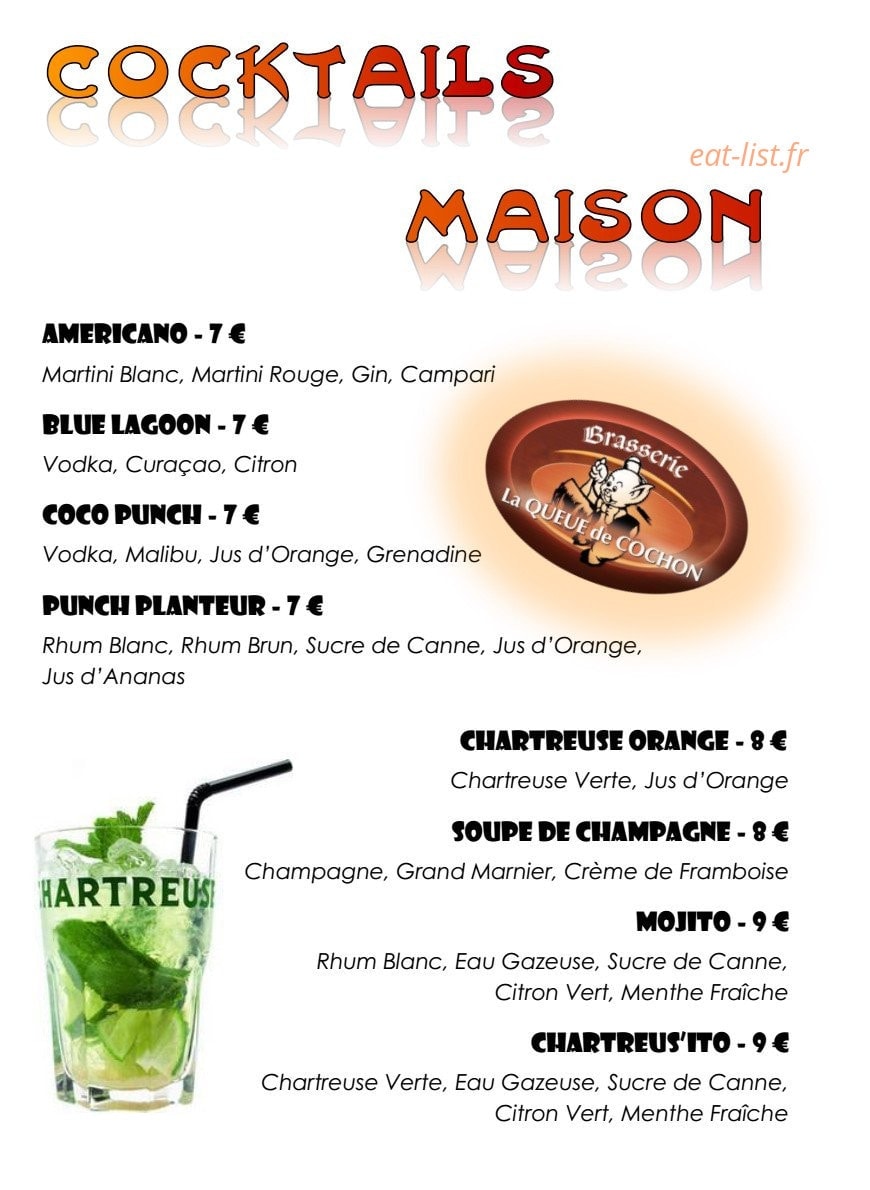 La Queue De Cochon — carte page 2