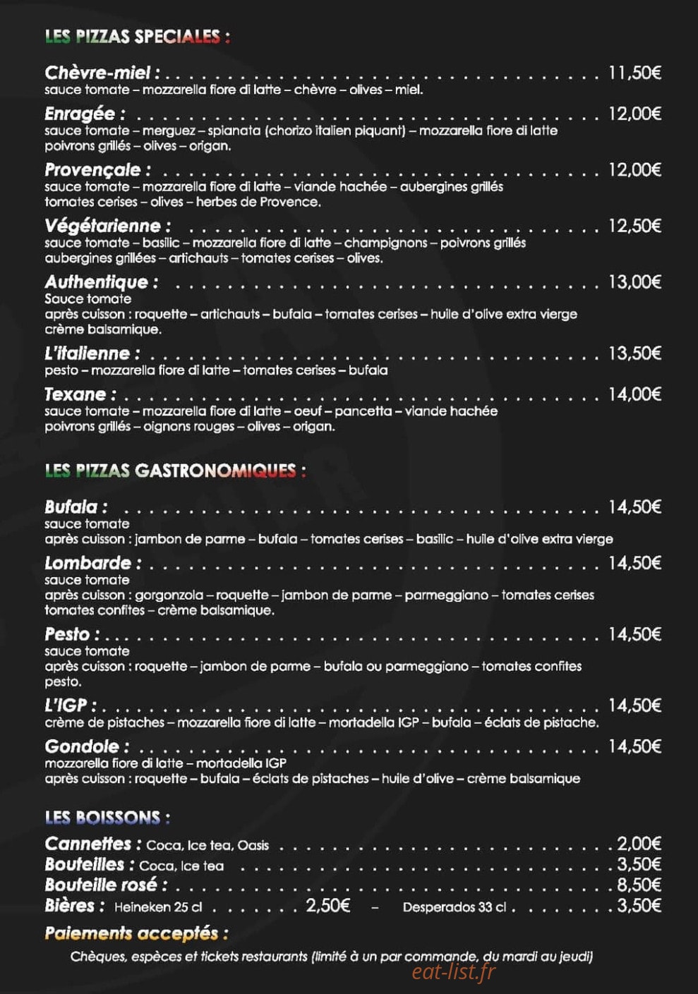 Pizza Du Rocher — carte page 2