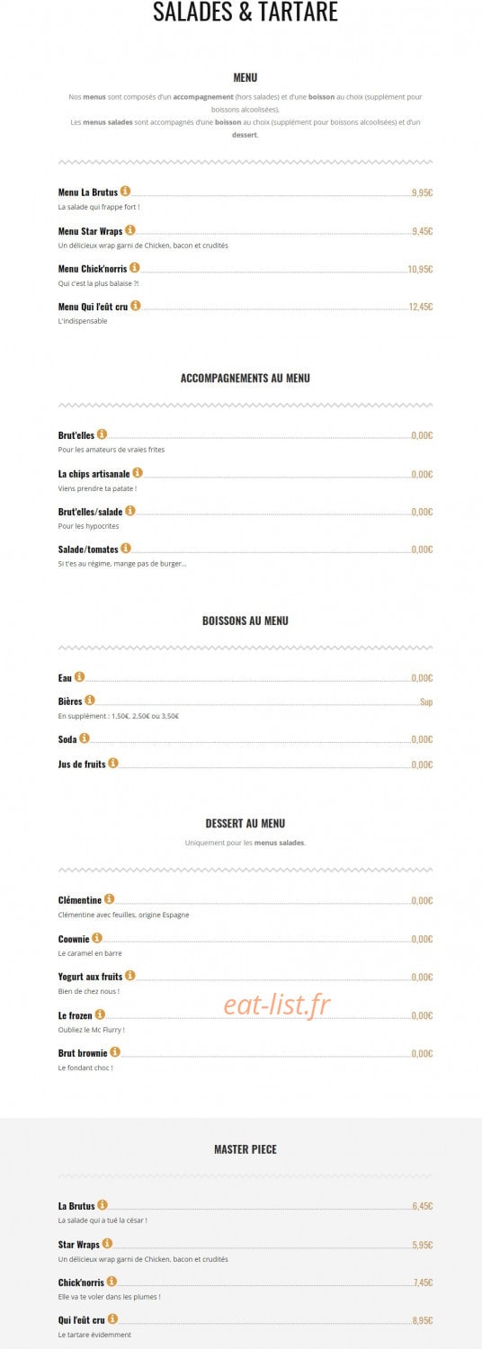 Brut Butcher — carte page 6