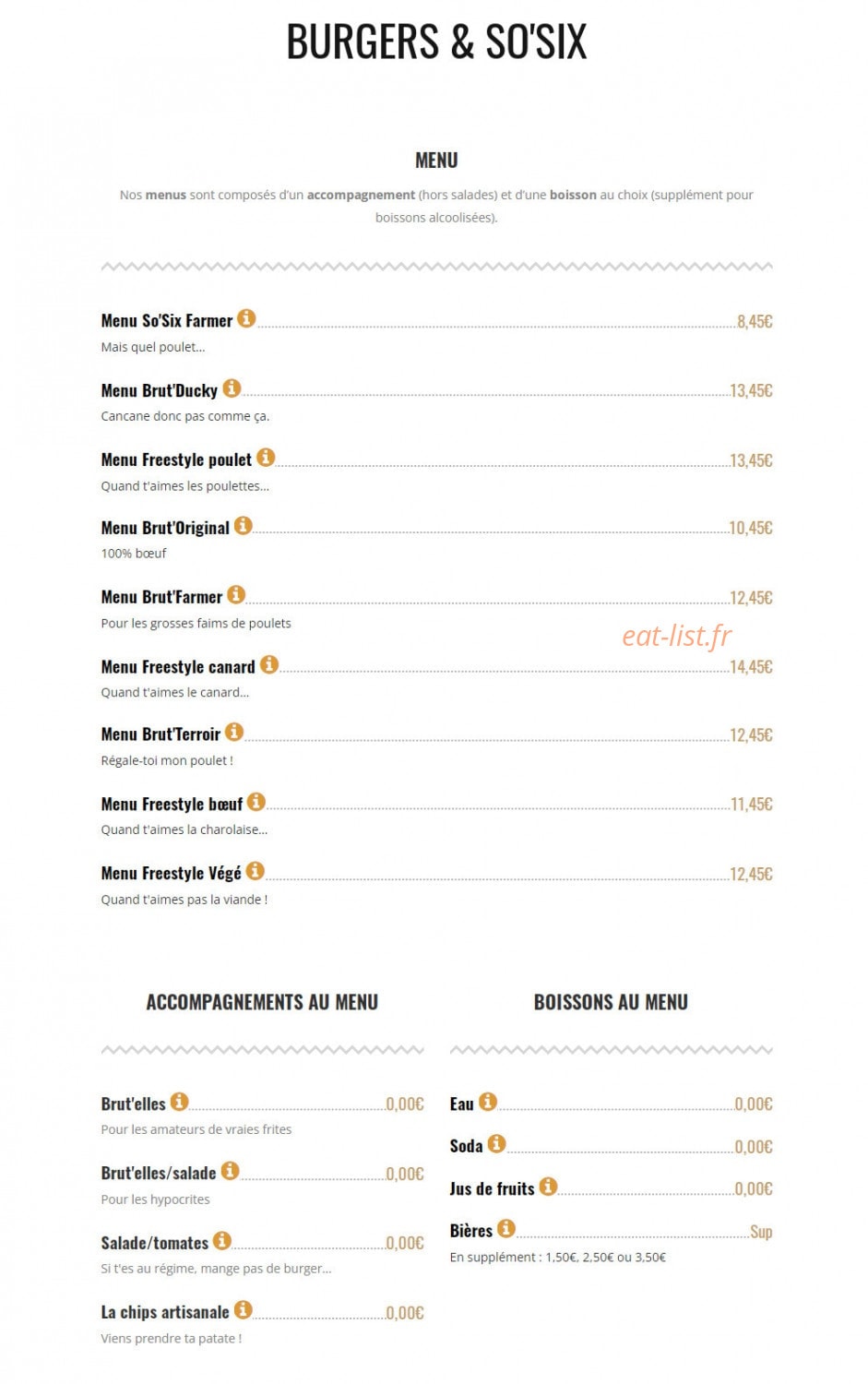 Brut Butcher — carte page 2