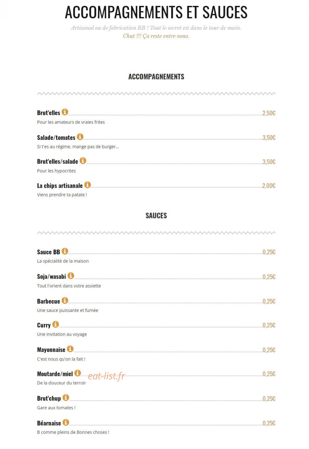 Brut Butcher — carte page 9