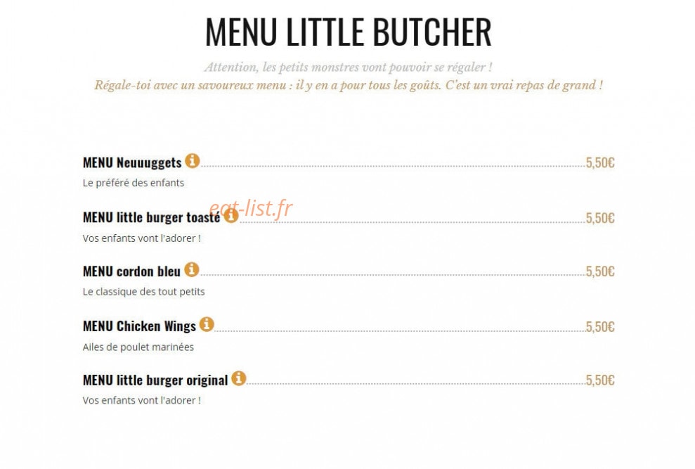 Brut Butcher — carte page 8