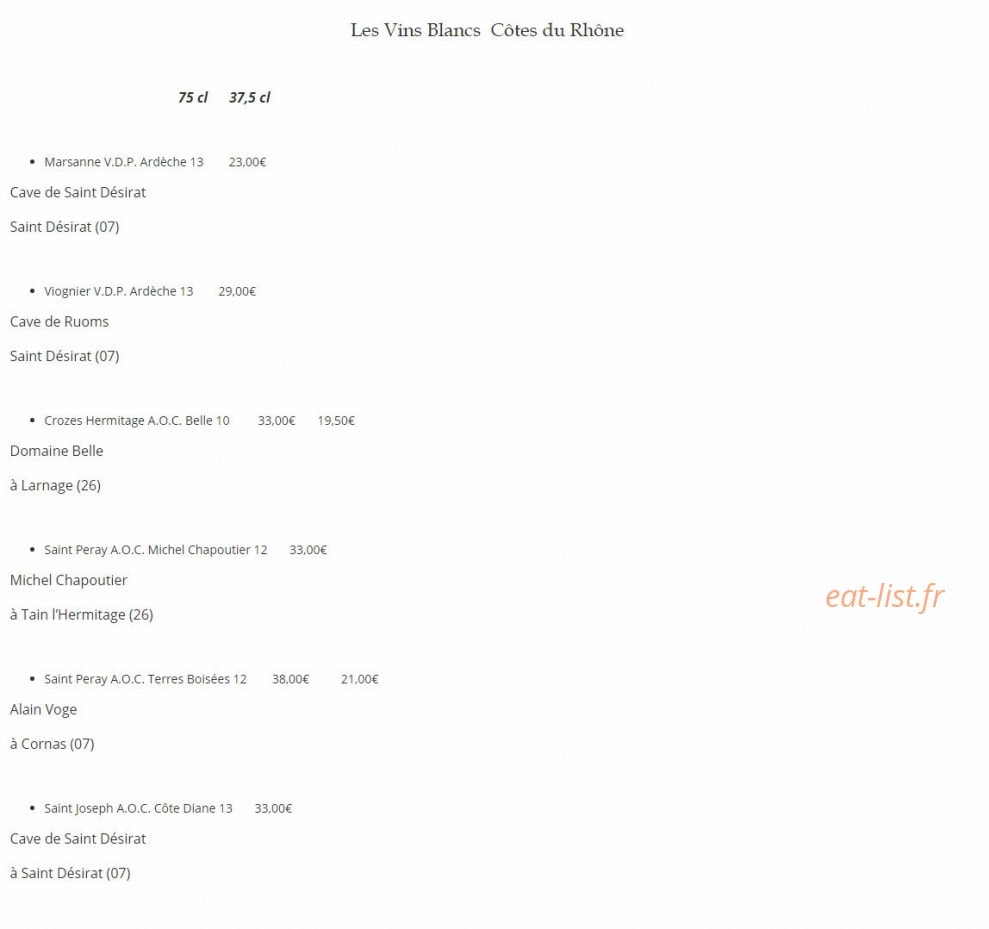 La Dame Aux Fleurs — carte page 17