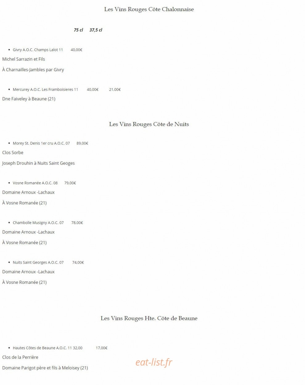La Dame Aux Fleurs — carte page 13