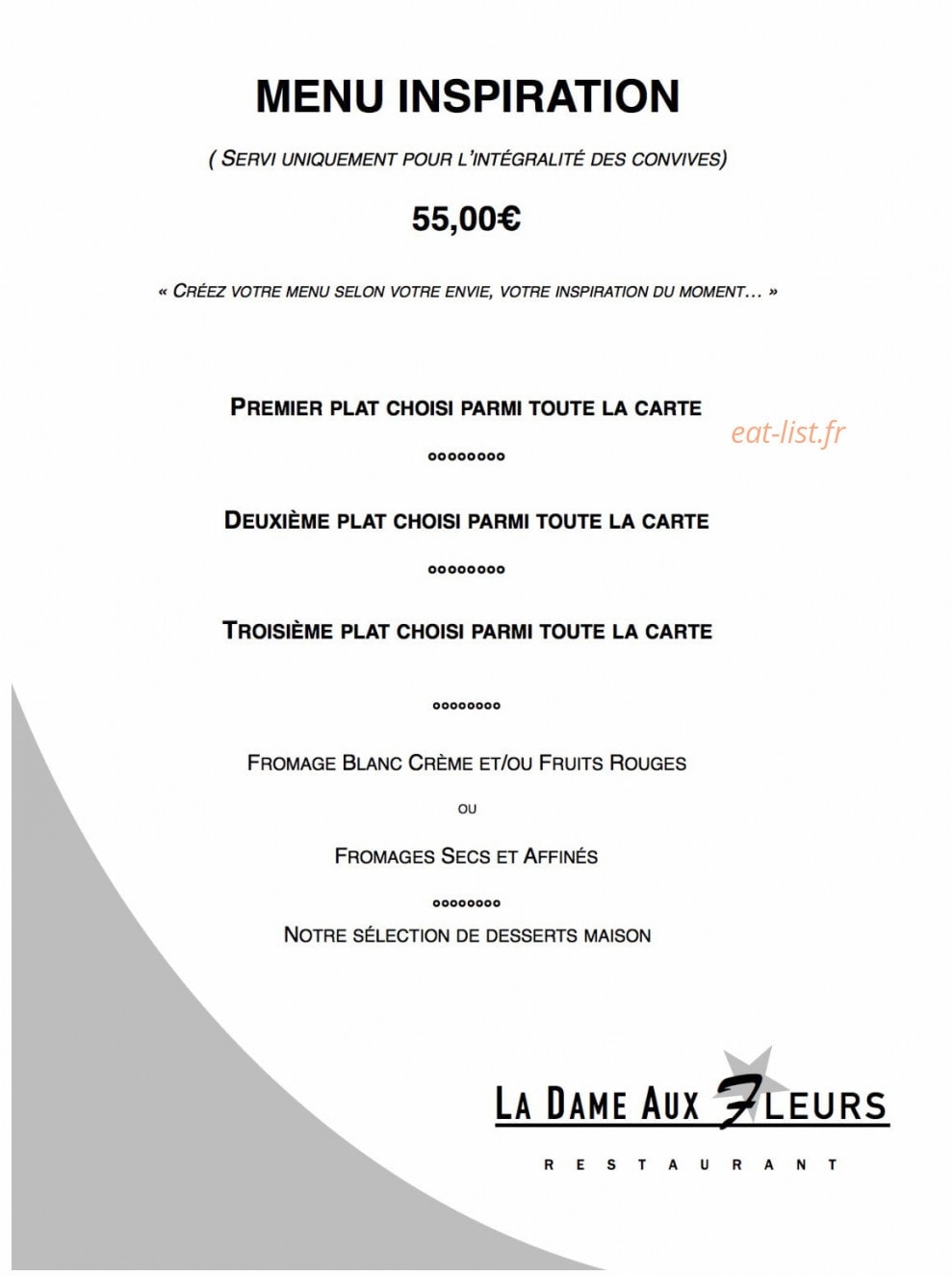 La Dame Aux Fleurs — carte page 4
