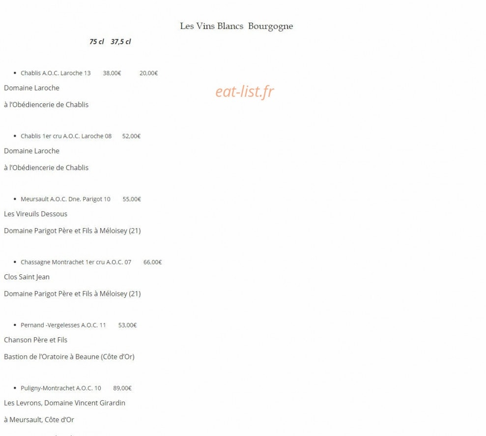 La Dame Aux Fleurs — carte page 16