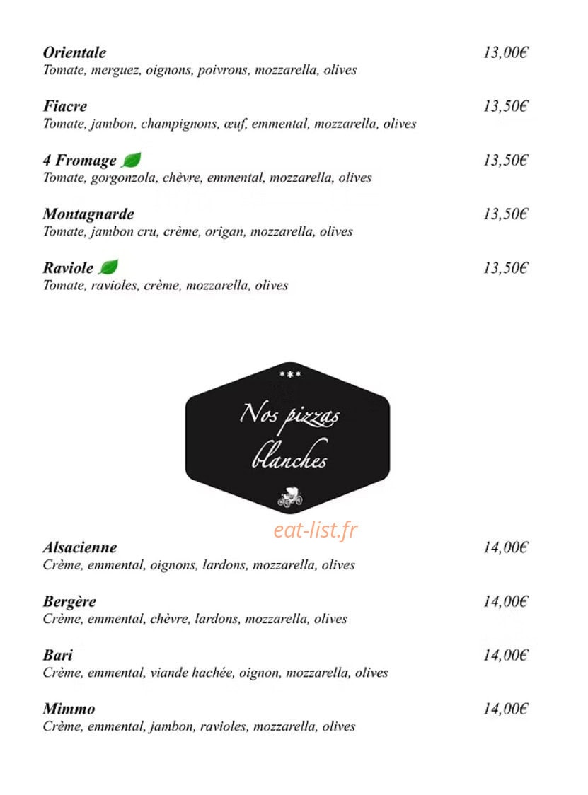 Le Fiacre — carte page 5