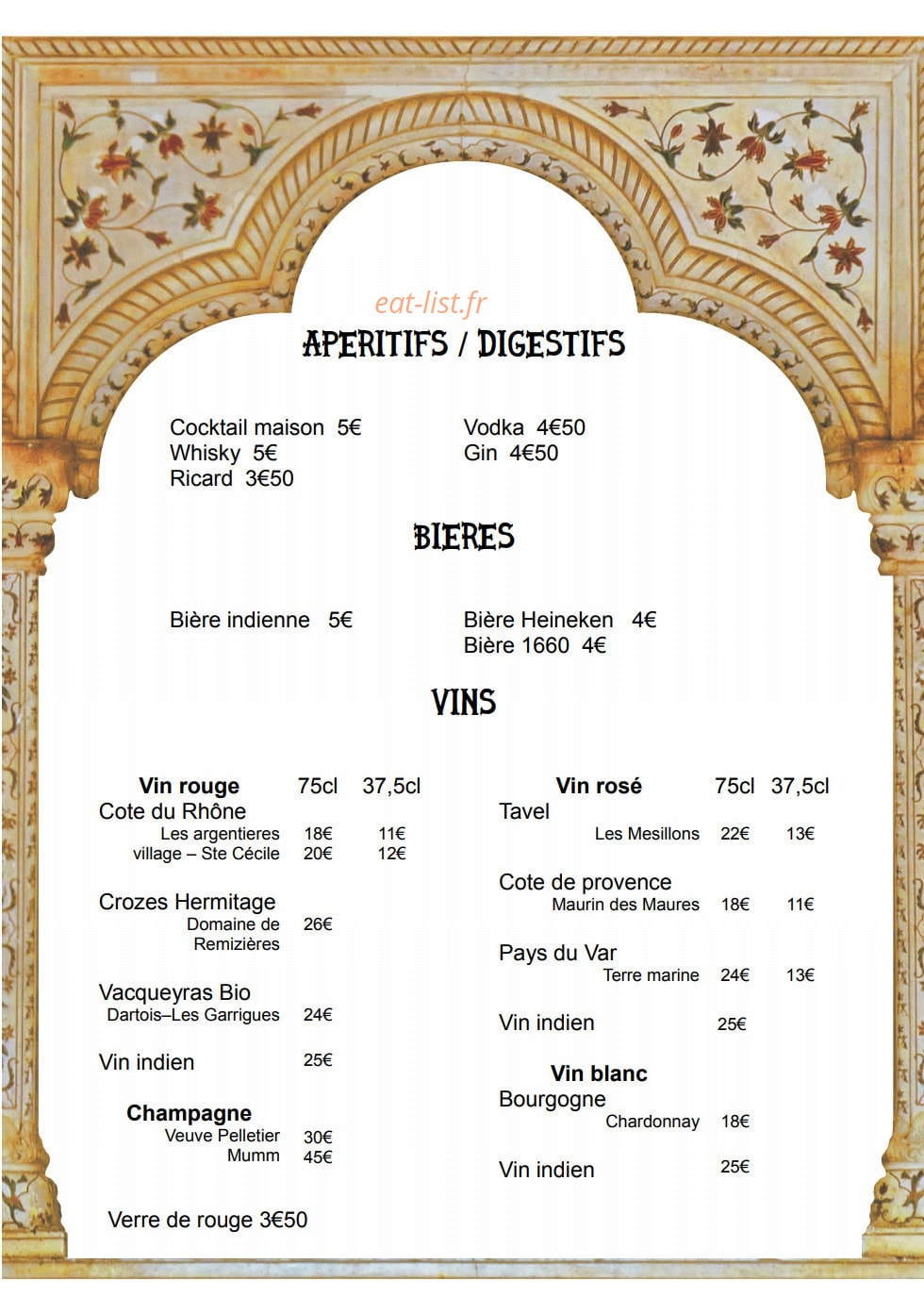 Le Rajasthani — carte page 7