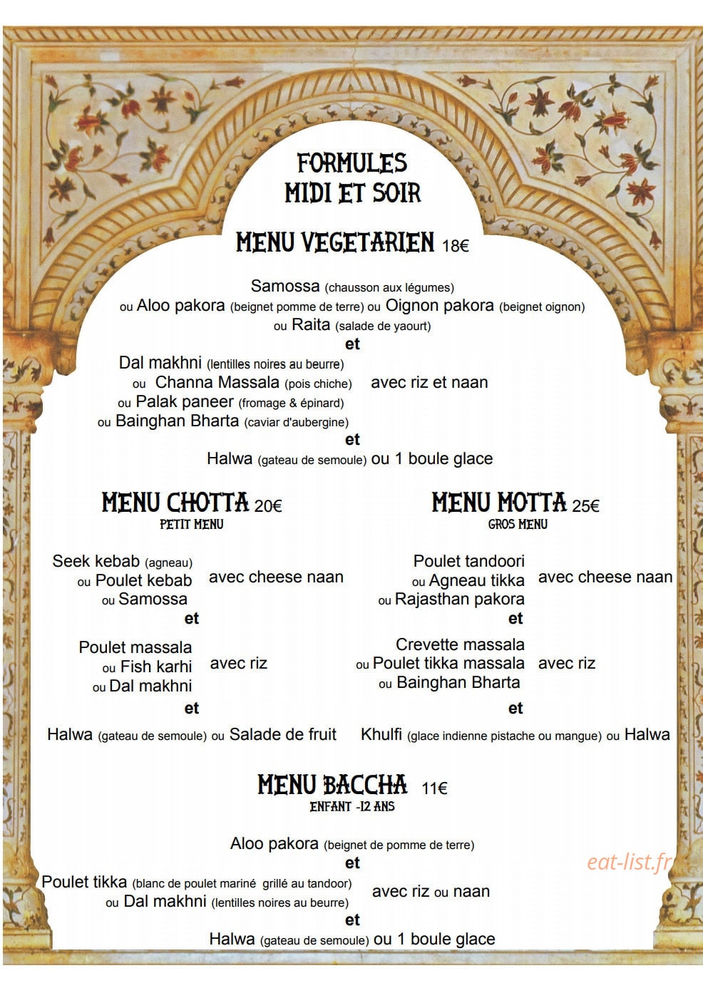 Le Rajasthani — carte page 3