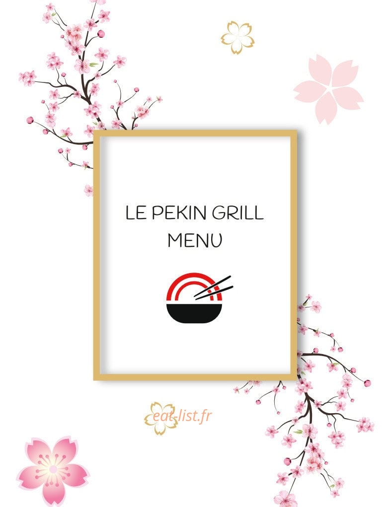 Pekin Grill — carte page 1