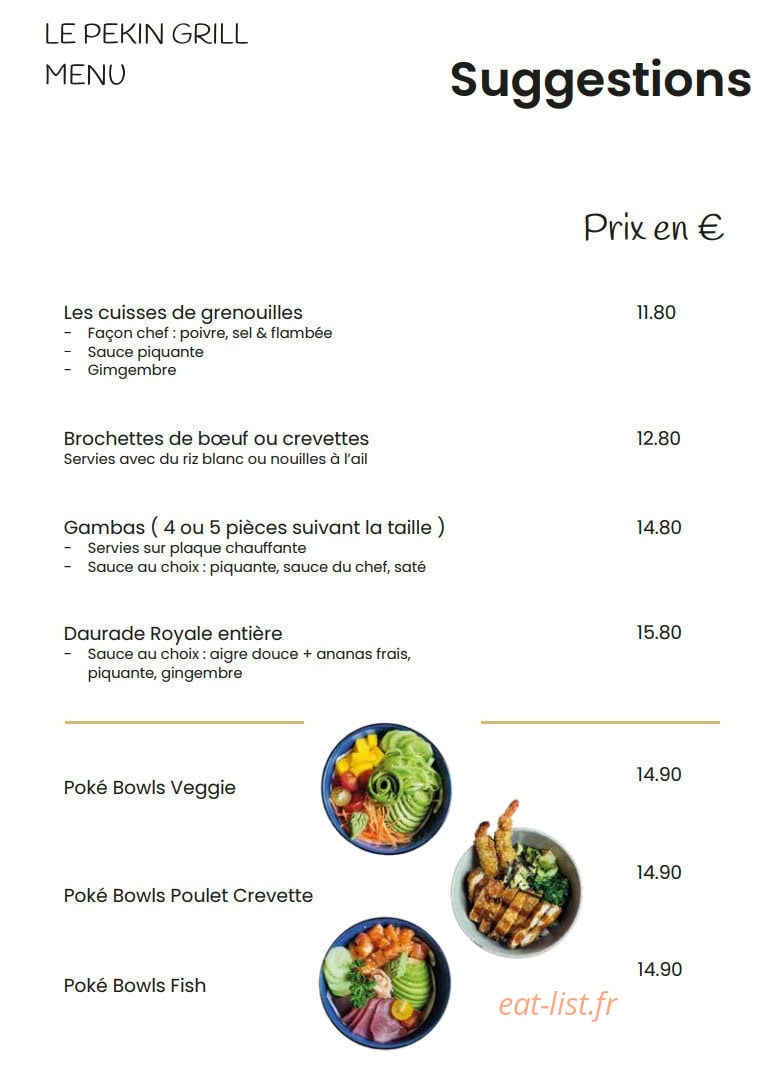 Pekin Grill — carte page 7
