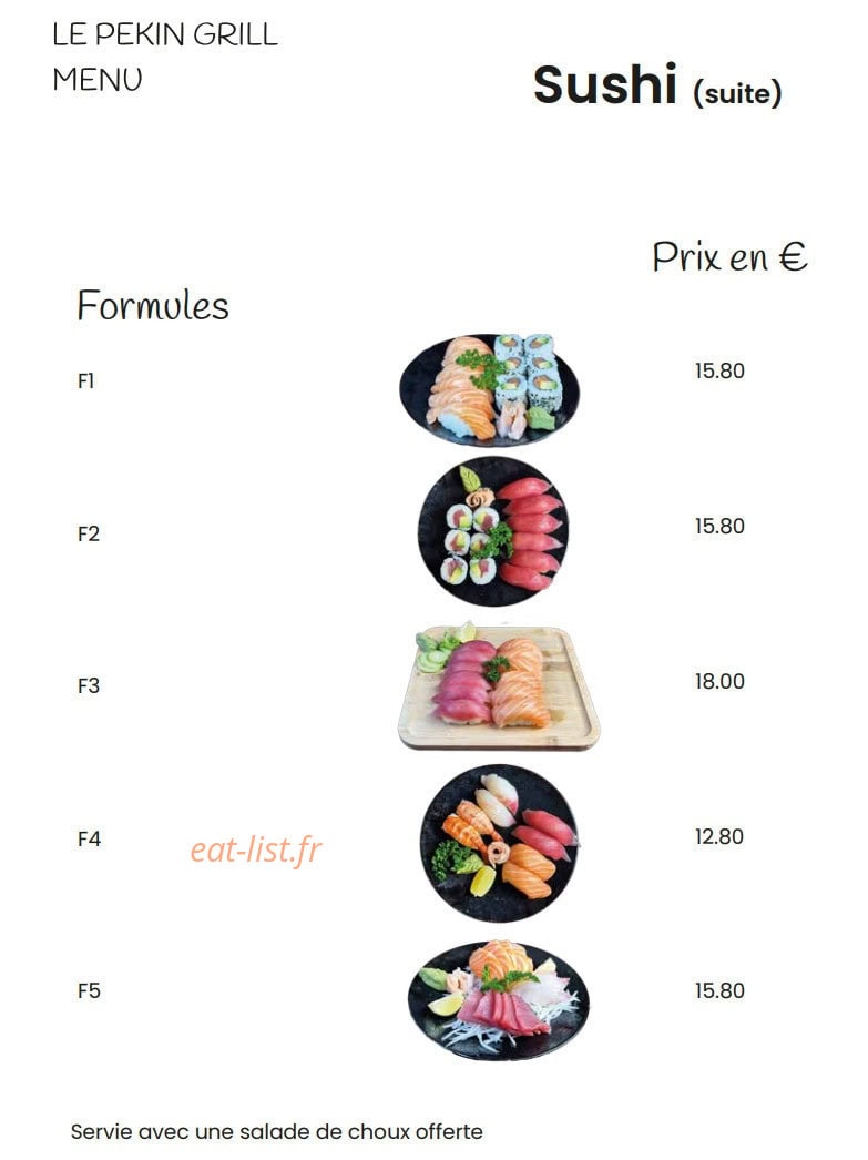 Pekin Grill — carte page 10