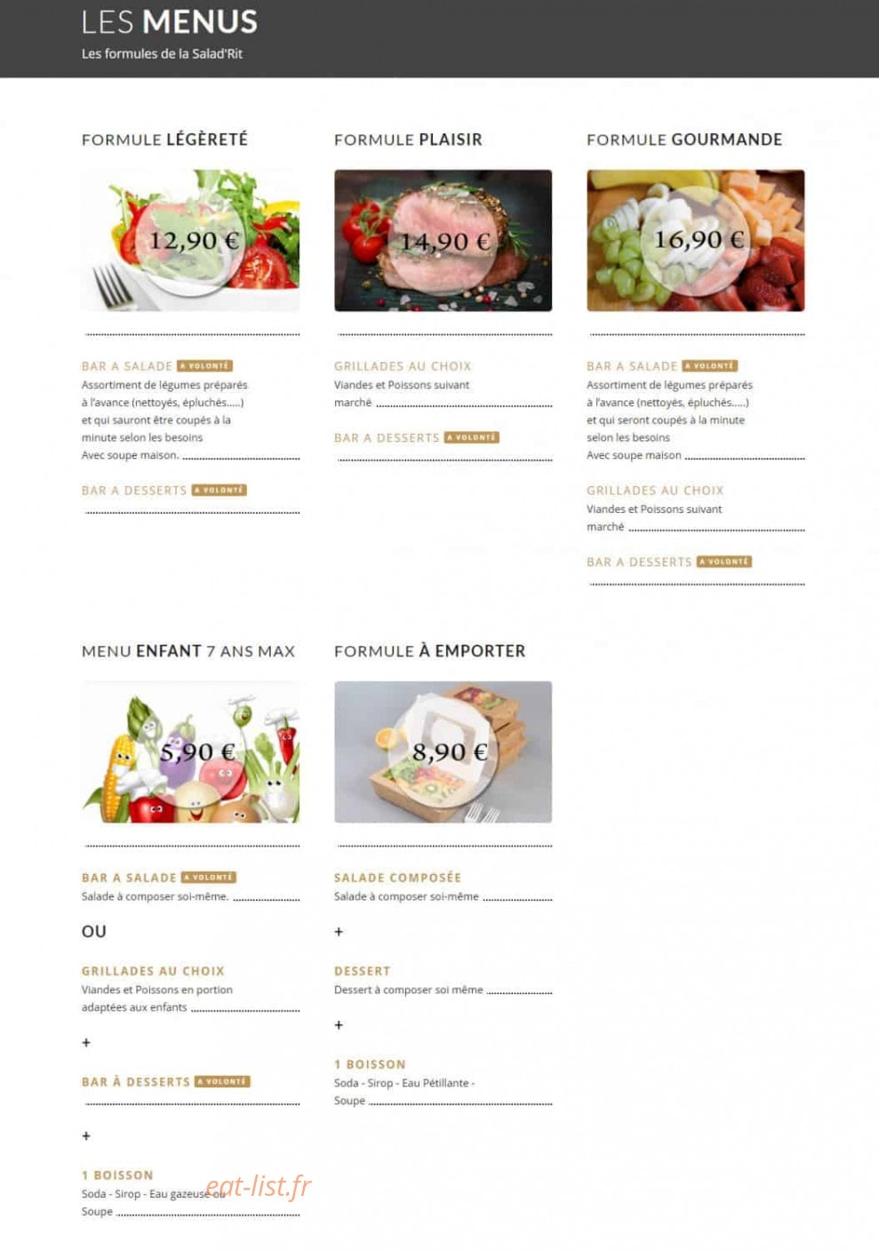 Salad’rit — carte page 1
