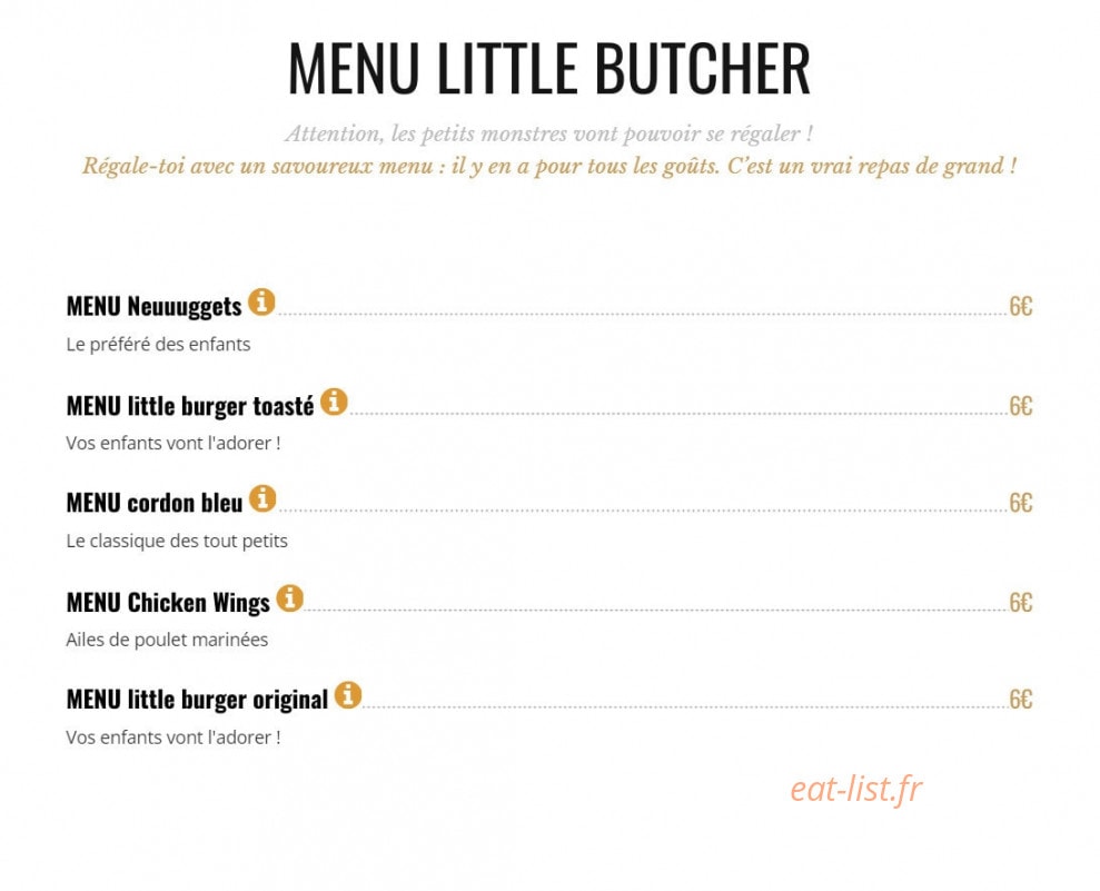 Brut Butcher — carte page 8
