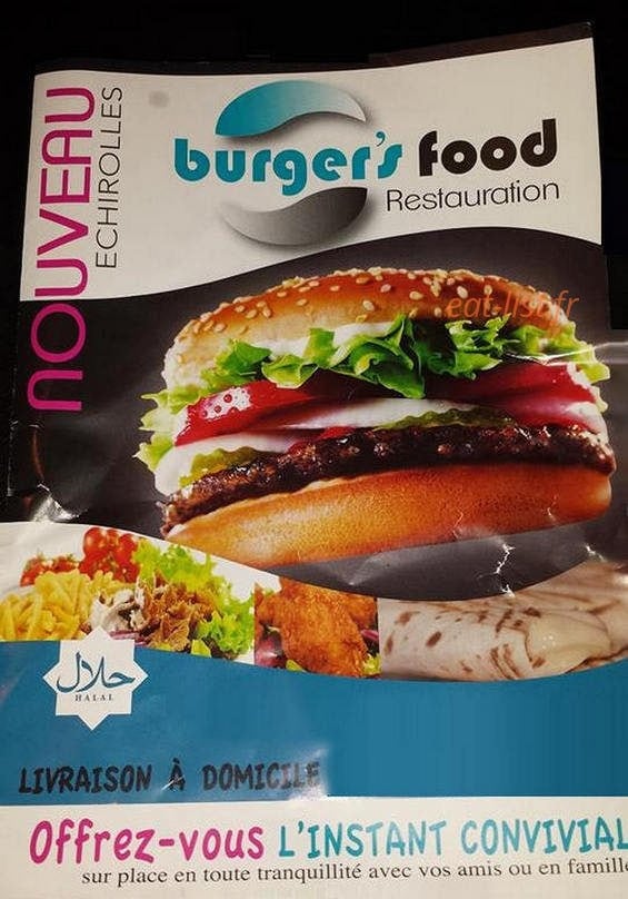 Burger's food — carte page 1