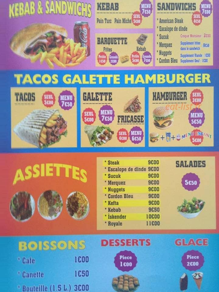 Chez Cousin — carte page 2