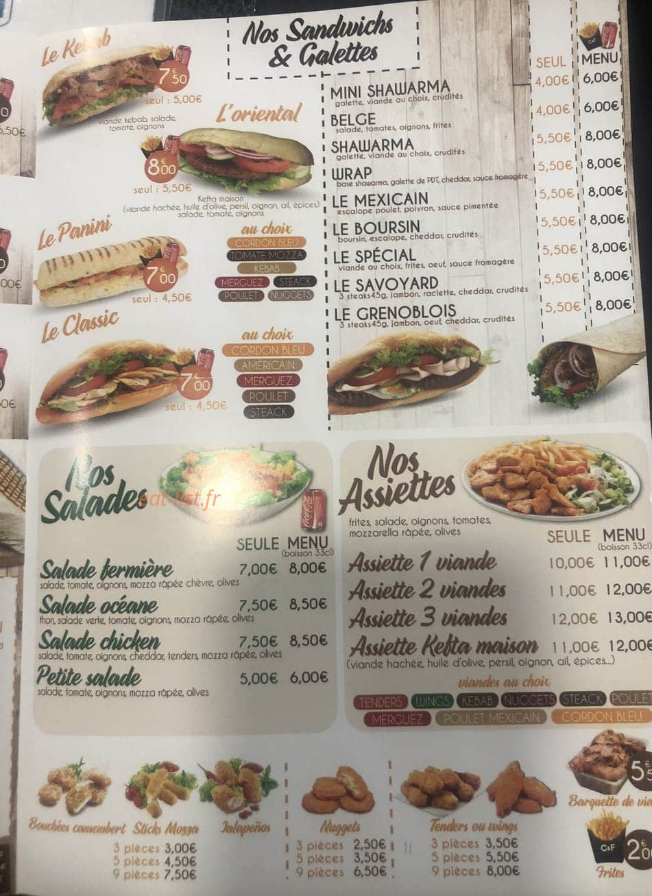 Chick&food — carte page 2