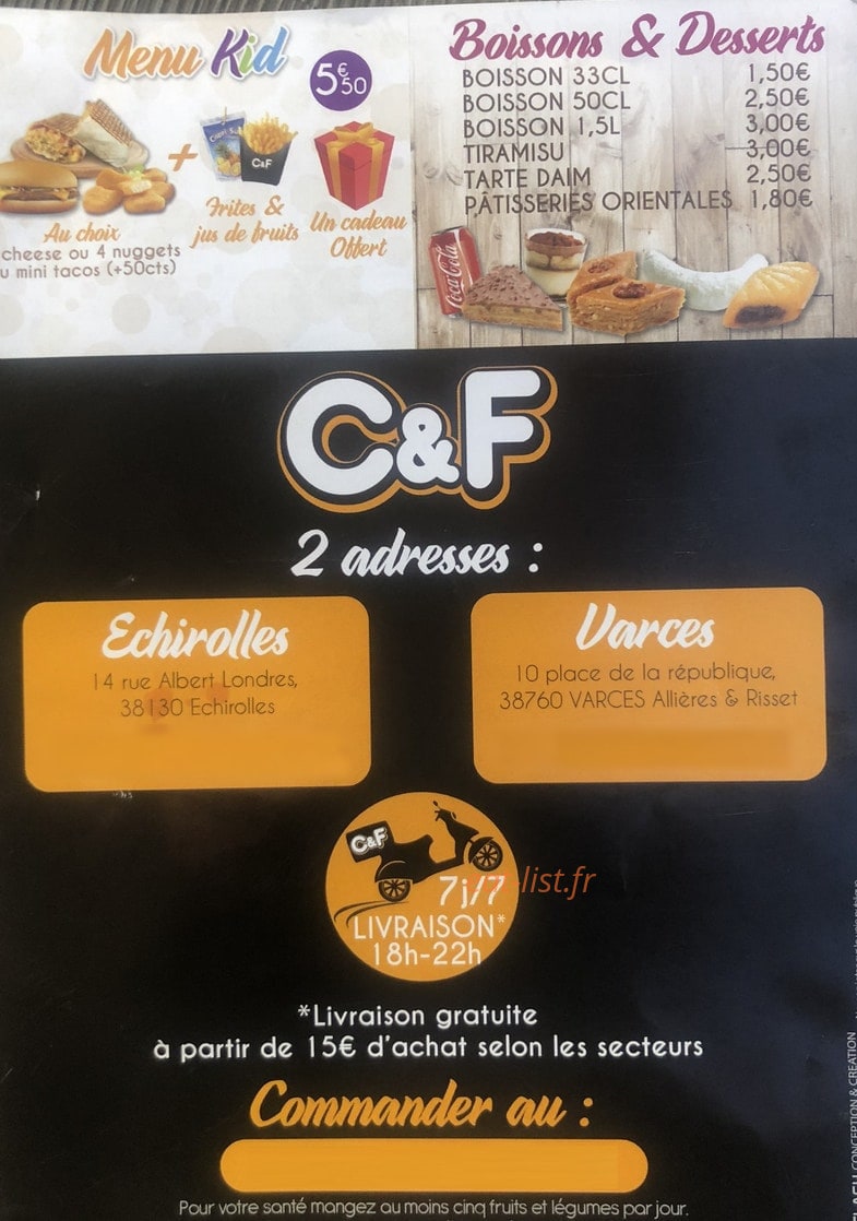 Chick&food — carte page 3
