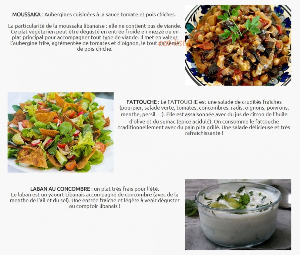 Comptoir Libanais — carte page 3