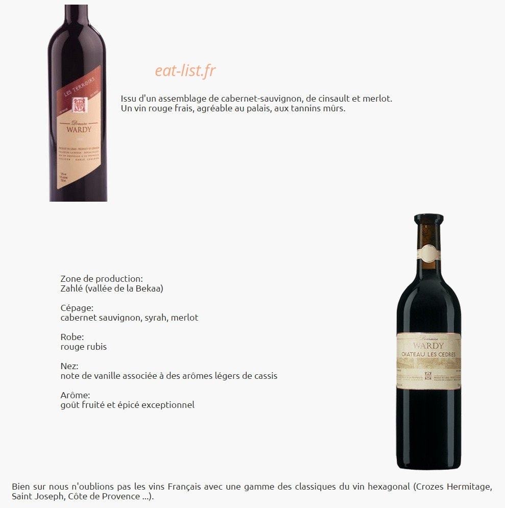 Comptoir Libanais — carte page 13