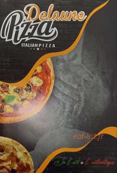 Delaune Pizza — carte page 1