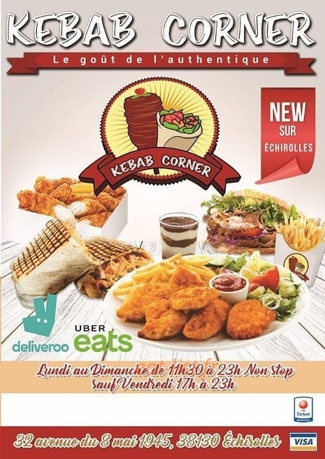 Kebab corner — carte page 1