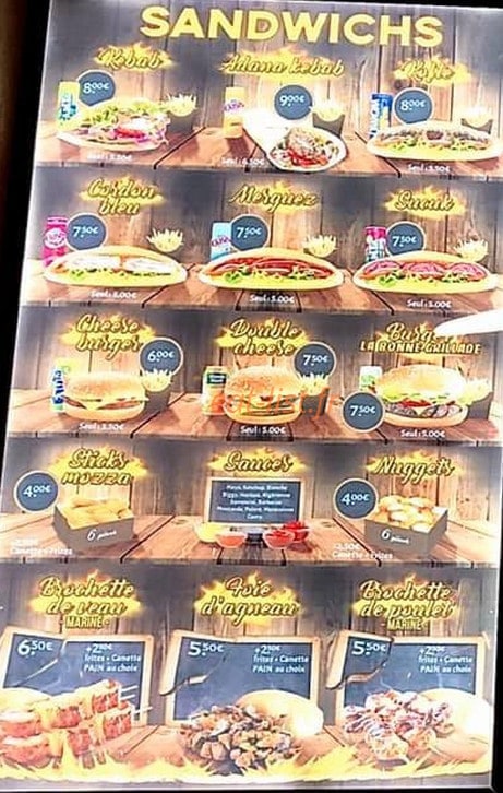 La Bonne Grillade — carte page 1
