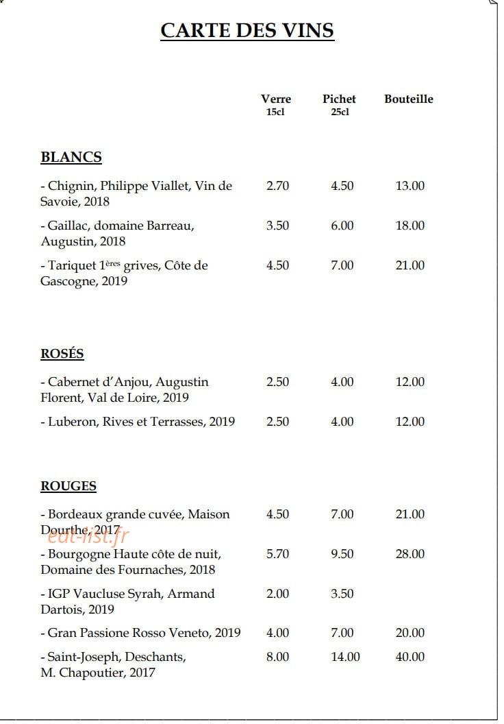 Le Convivial — carte page 5