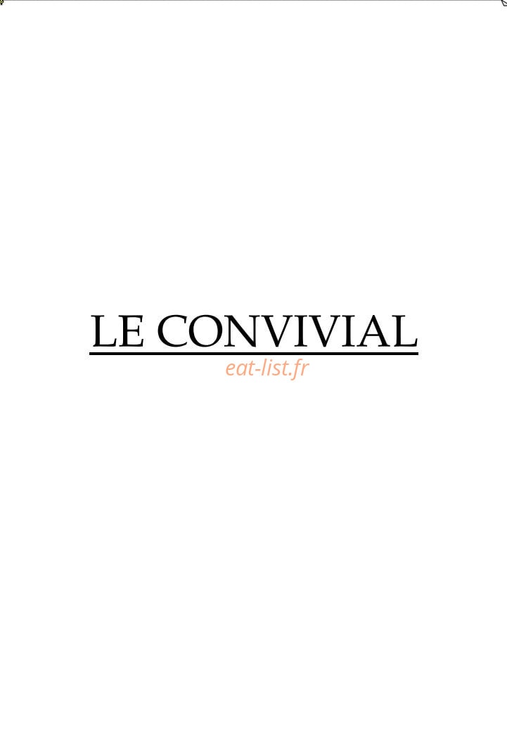 Le Convivial — carte page 1