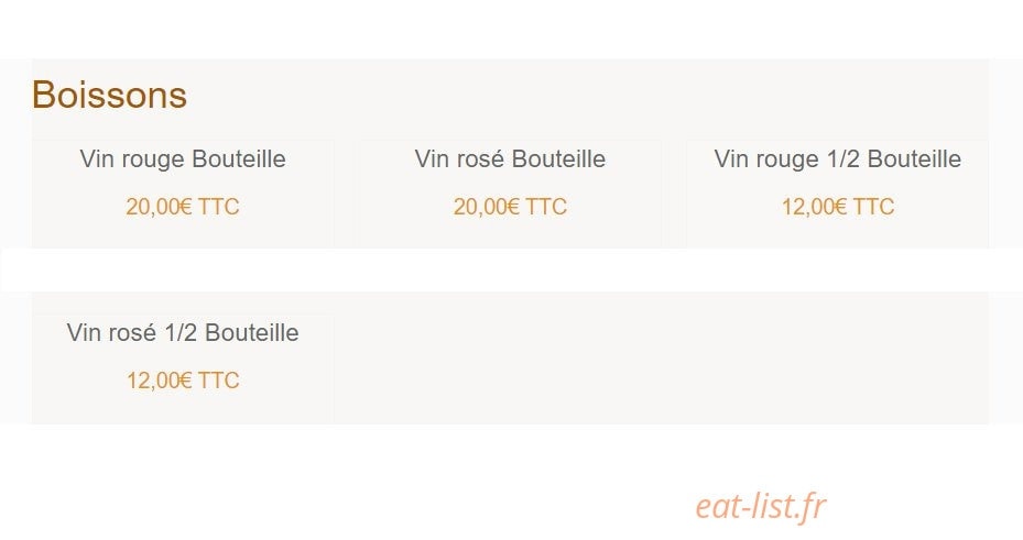 Les Saveurs Libanaises — carte page 6