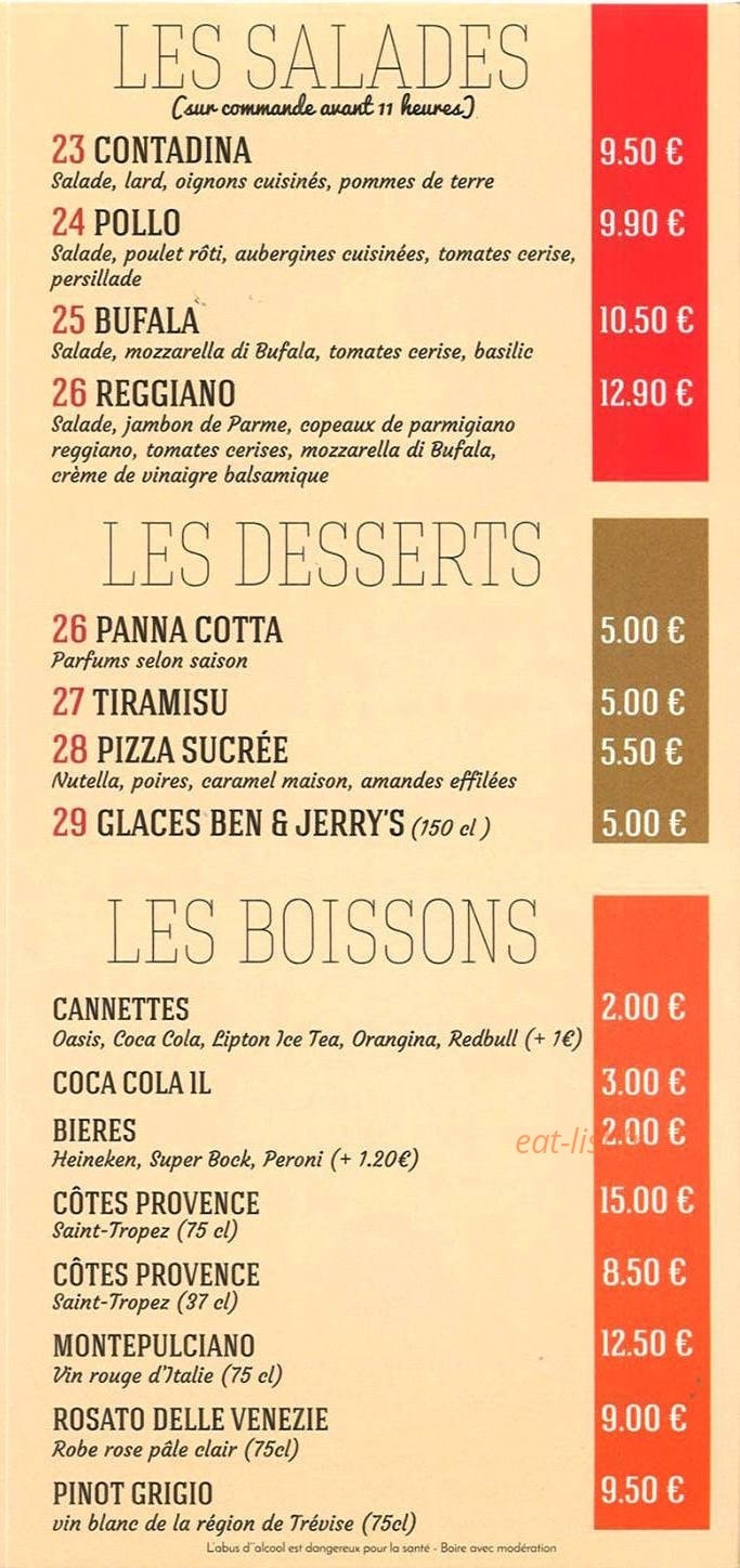 Luis Pizza — carte page 4