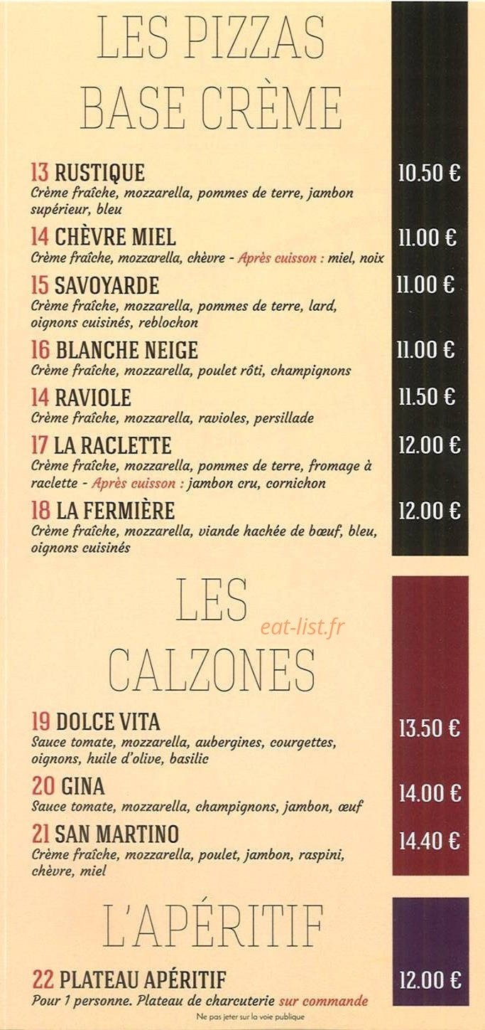 Luis Pizza — carte page 3