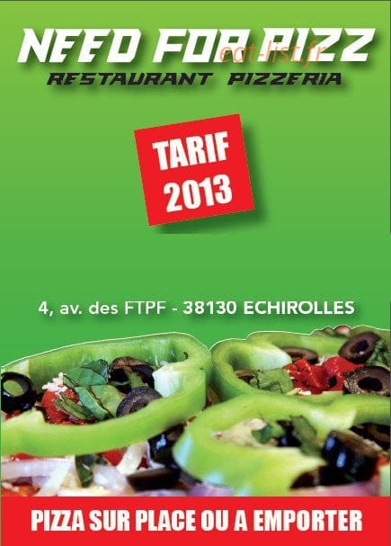 Need for pizz — carte page 1