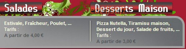 Need For pizza — carte page 8