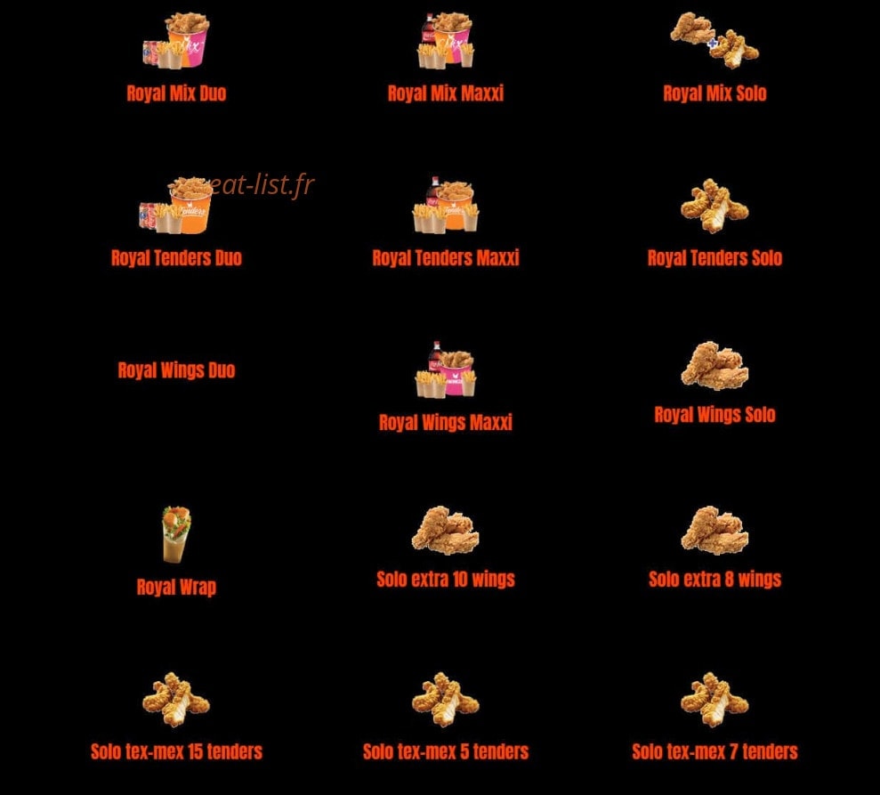 Royal-Food — carte page 2