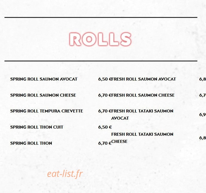 Sushi Way — carte page 3