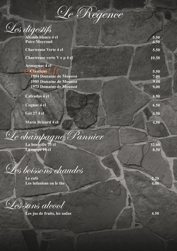 Le Régence — carte page 9