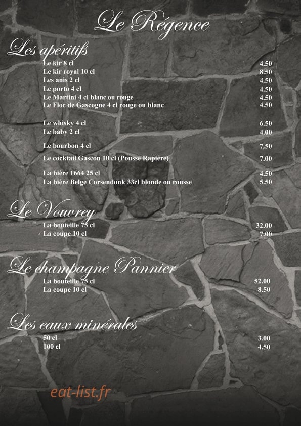 Le Régence — carte page 8