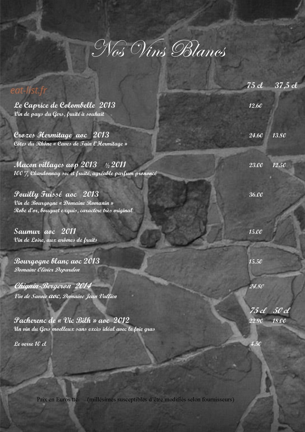 Le Régence — carte page 4