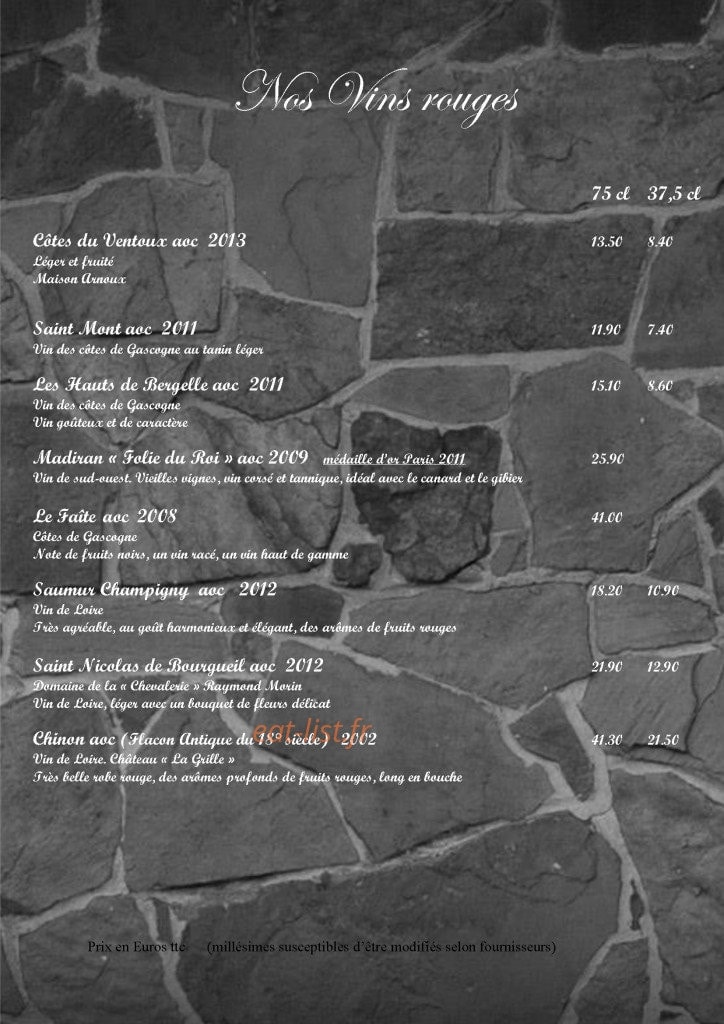 Le Régence — carte page 6