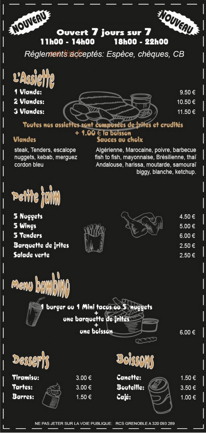 family food — carte page 2