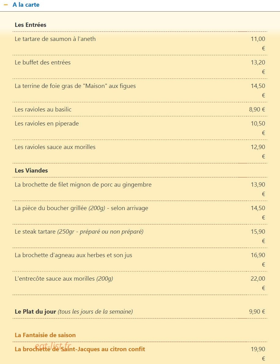 Les Terrasses de Renage — carte page 1